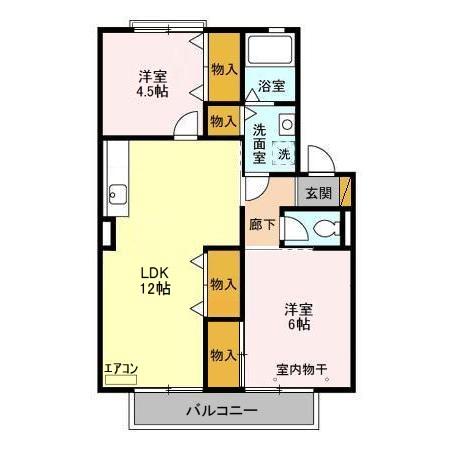 パレドリュンヌの間取り