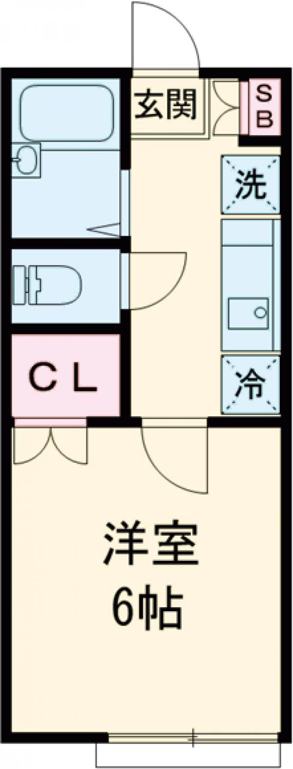 シャンブル春江Ⅴの間取り