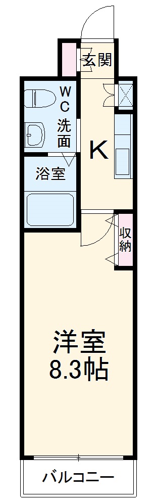 101号室の間取り