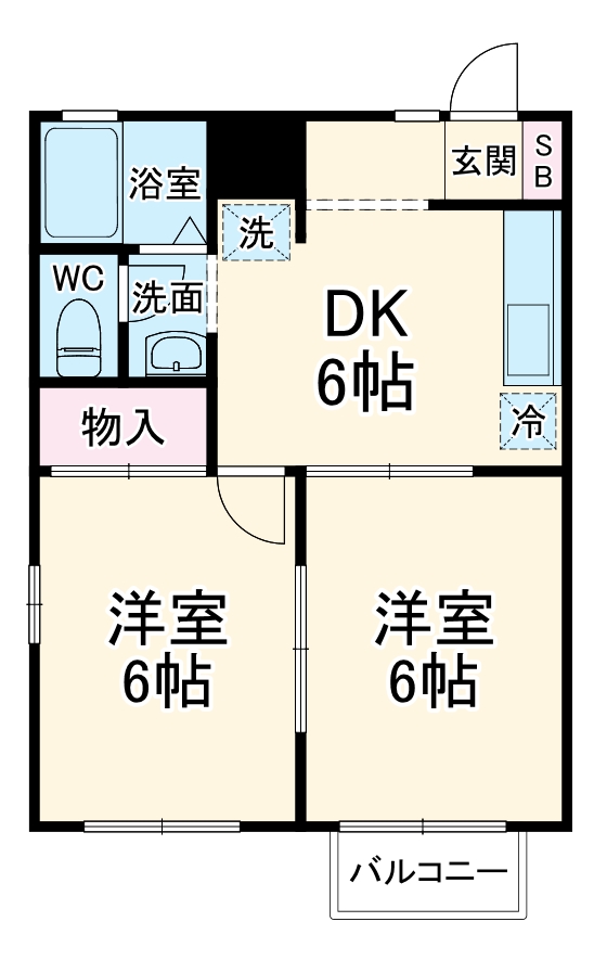 フローラKの間取り
