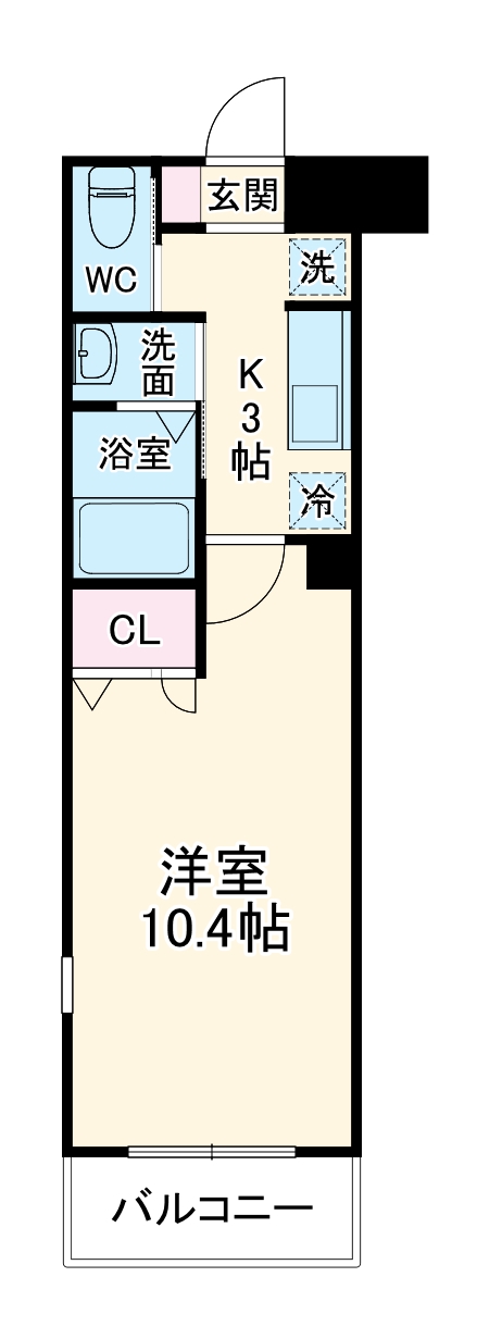 ミラージュ新子安・505号室の間取り