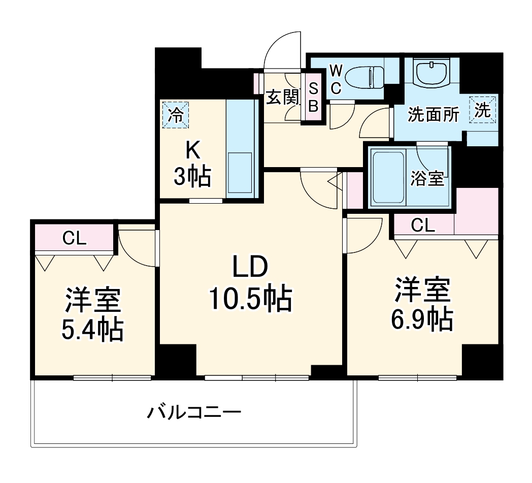 ドゥーエ横浜駅前の間取り