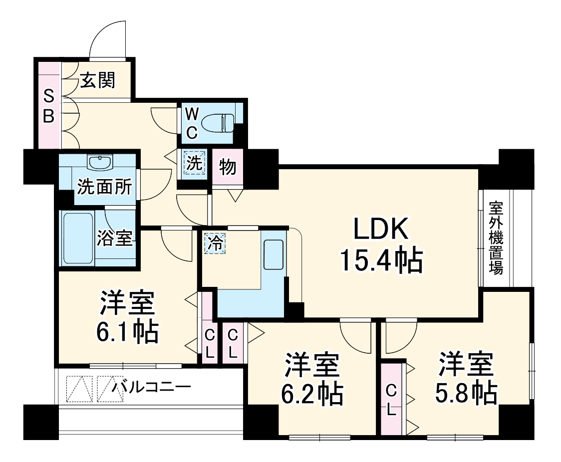 ドゥーエ横浜駅前の間取り