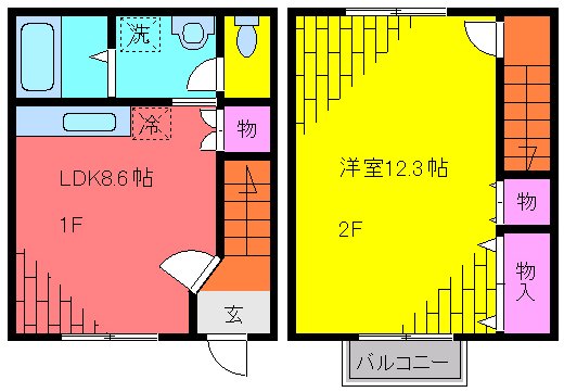 シャンブル江戸川Ⅷの間取り