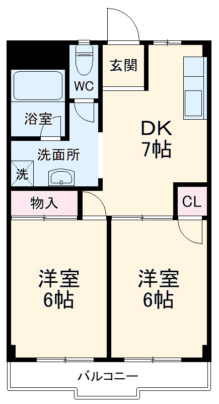 香南ハイツの間取り