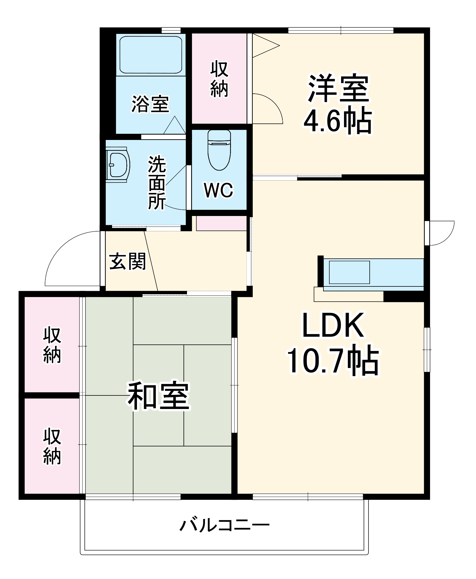 バリュージュ城山三番館の間取り