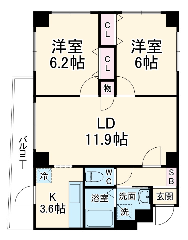 南行徳ツィンパークスの間取り