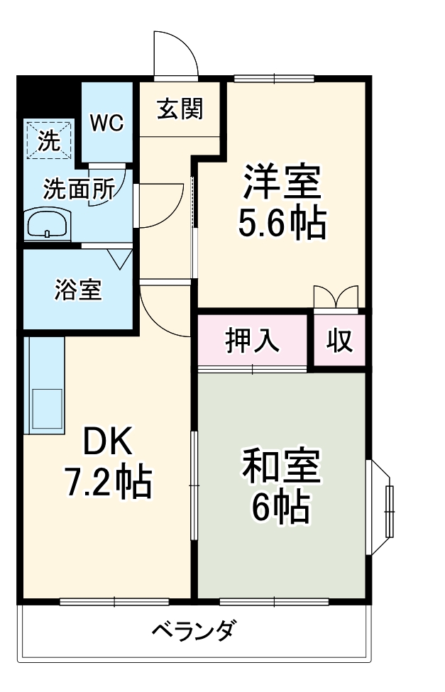 鈴の木ハイツAの間取り
