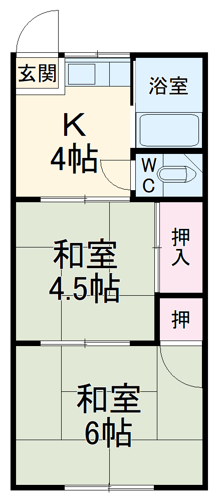 丸喜荘の間取り