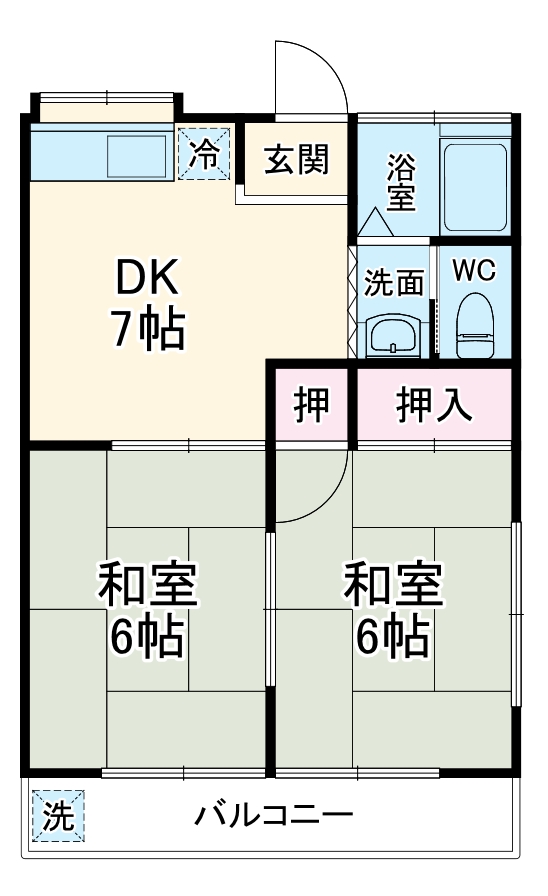 コーポ西脇Aの間取り