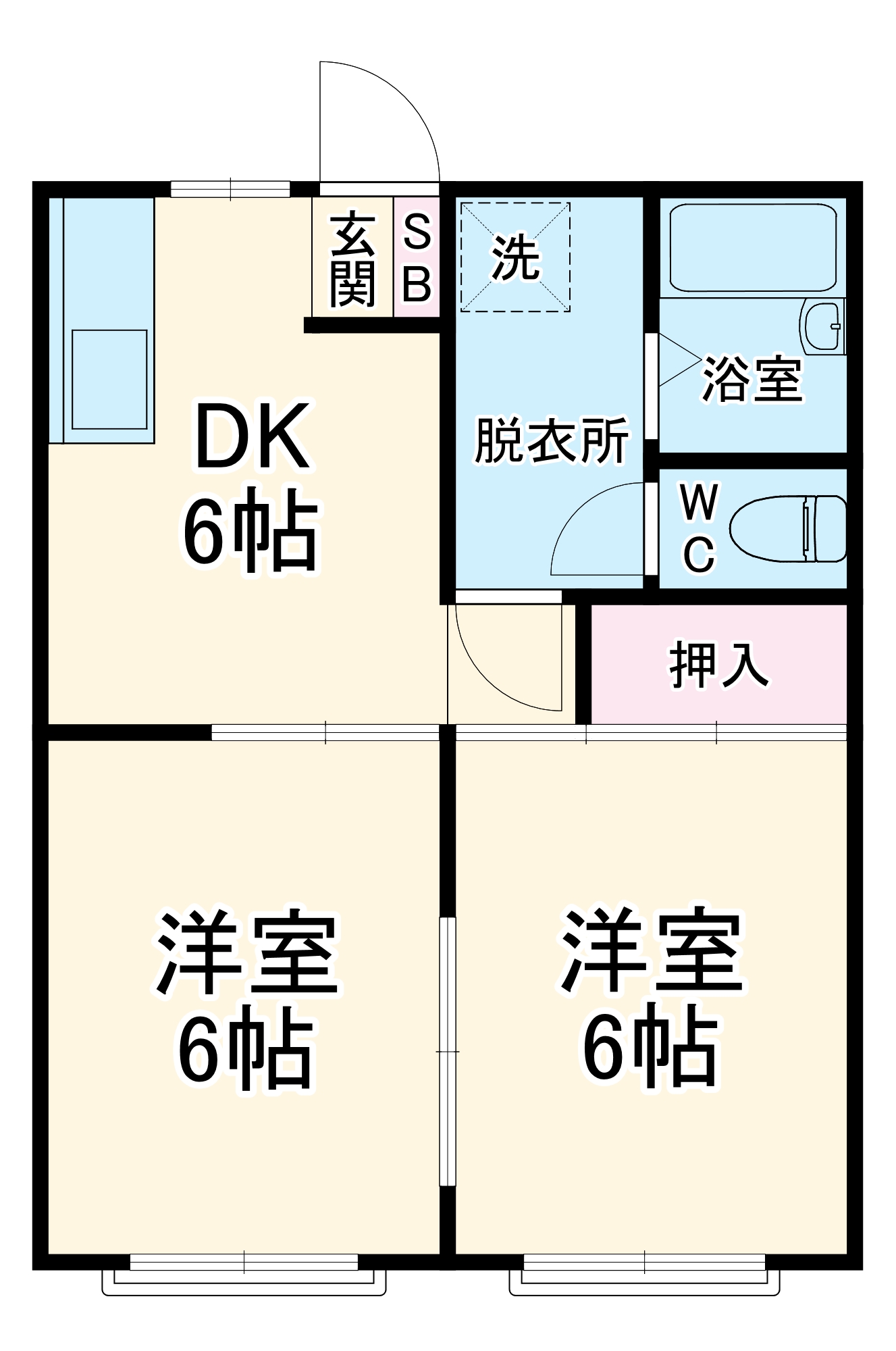 メゾン谷津マンションの間取り