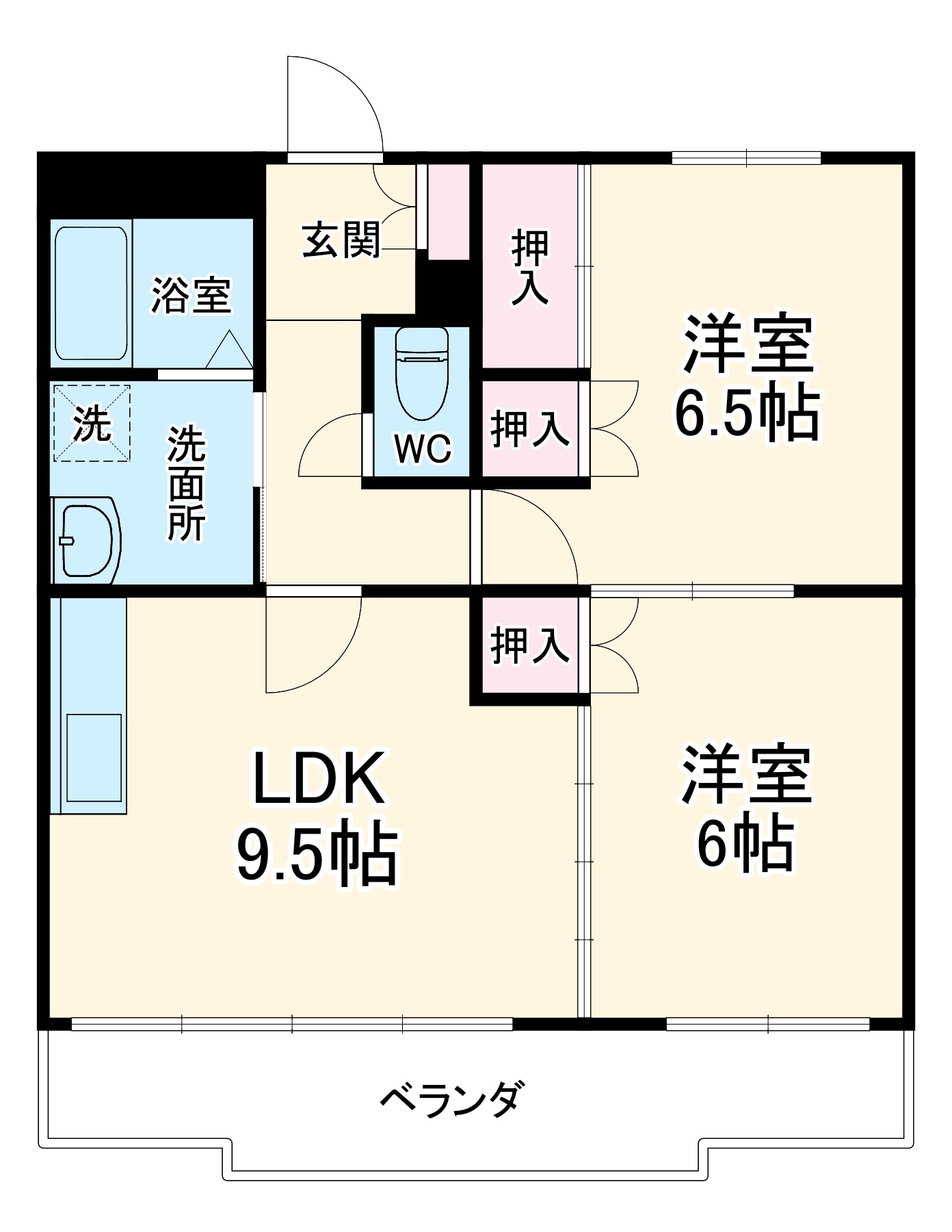 サンフラワーハイツBの間取り