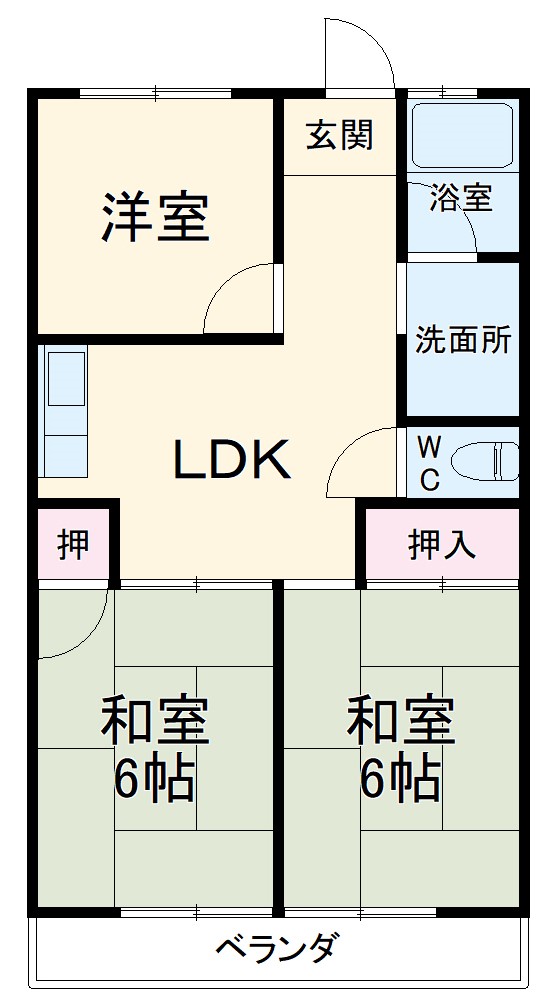 サンローヤル香流ビルの間取り