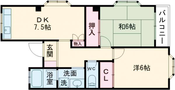 アメニティ芦田Ⅱの間取り