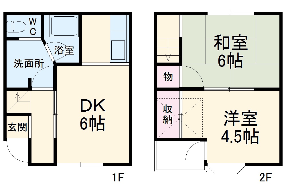 堀江ハイツ折本の間取り