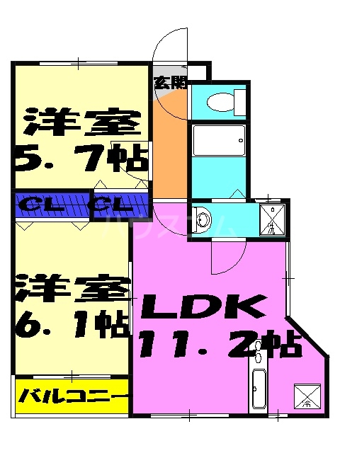 ミリアビタ翼の間取り