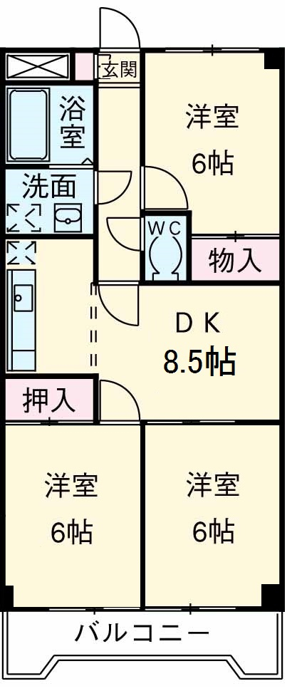 サザンハピネスの間取り