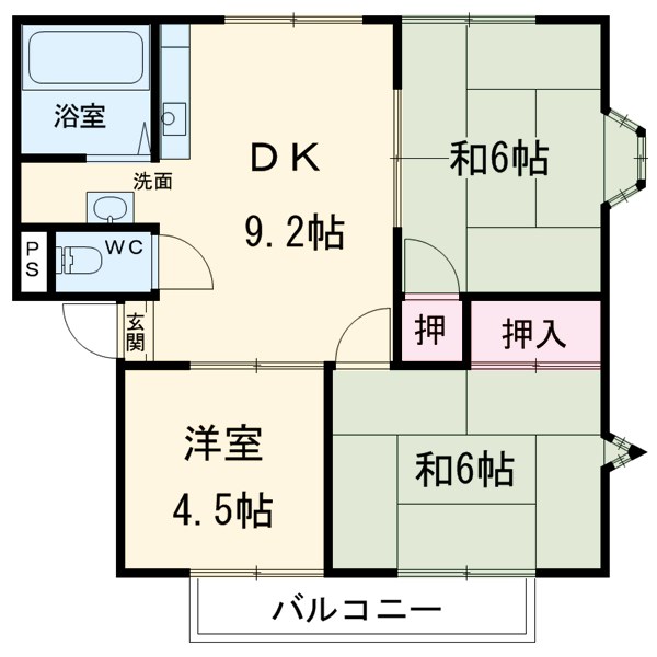 サンガーデン粕谷Bの間取り