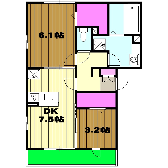 ブラウフォーゲル Aの間取り