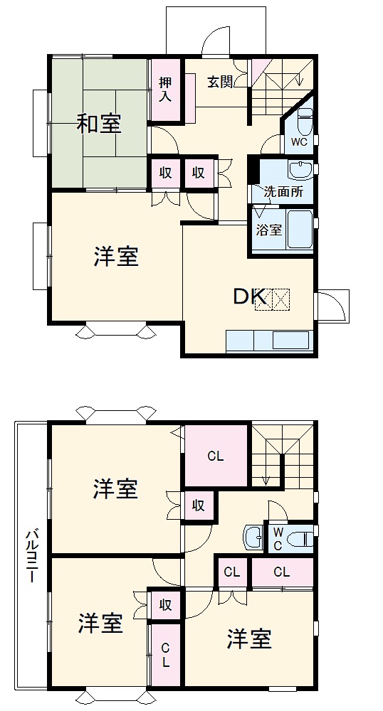 大場町貸家吉浜邸Bの間取り
