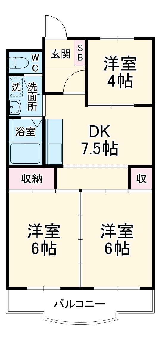 ディアコートSKの間取り