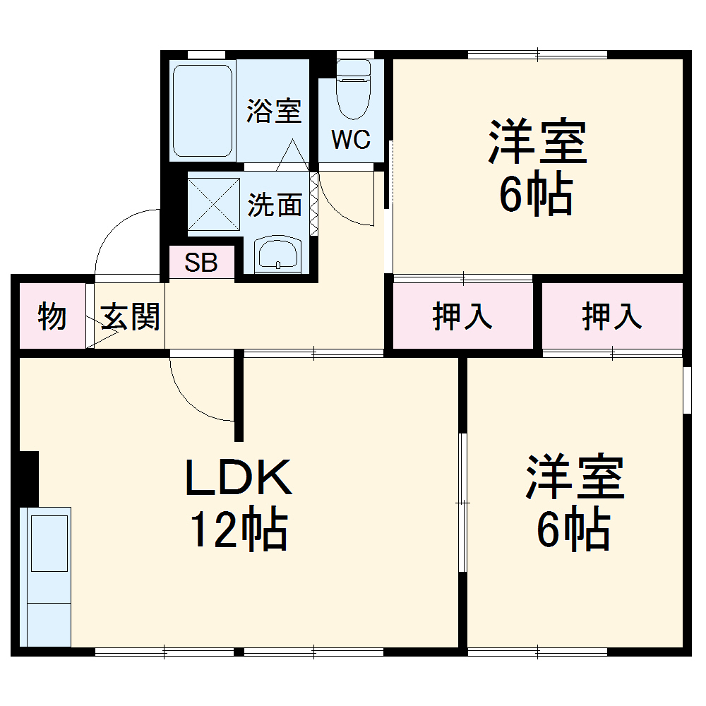 エイトファーム知立Bの間取り