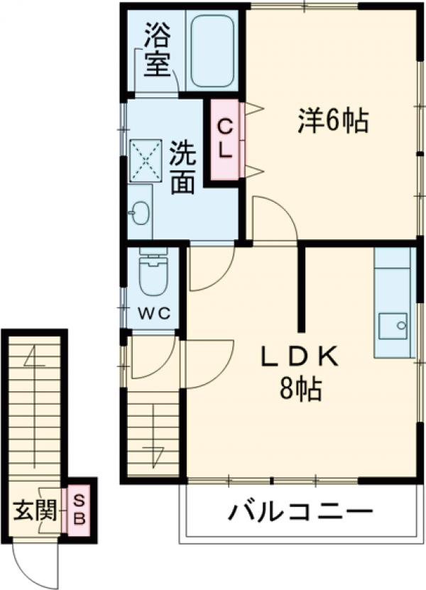 コーポ西の間取り
