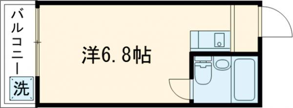 若宮の完工年月(1981年6月)築の賃貸マンションの間取り