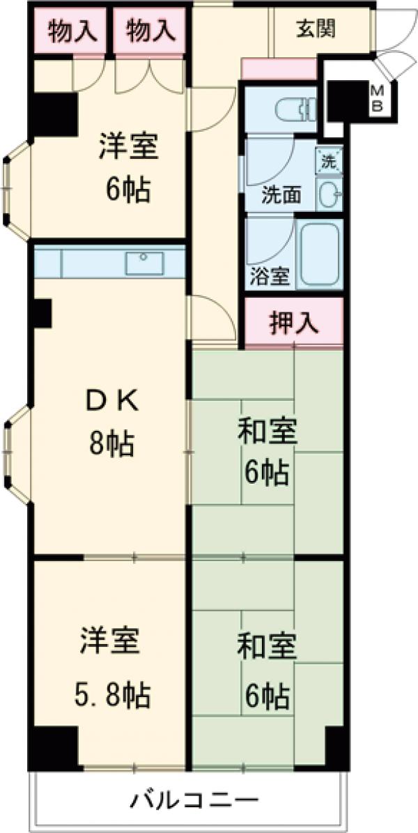 モナーク中野の間取り