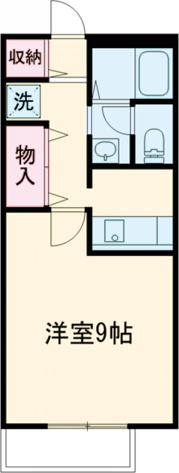 陽だまりハイツ2000 Dの間取り
