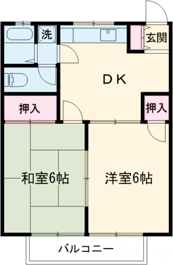 アクツハイツⅡの間取り