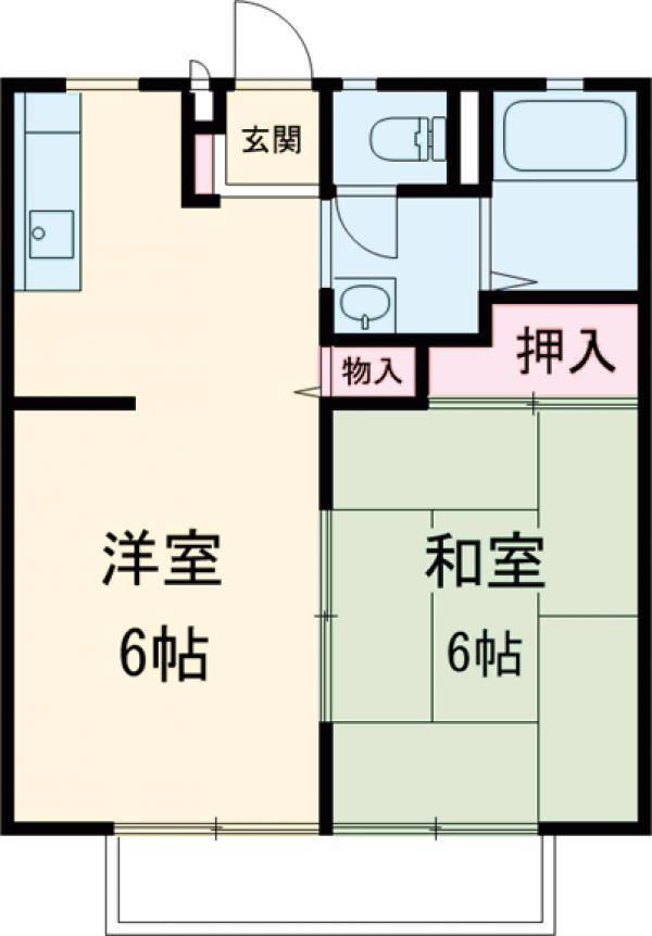 静ハイツの間取り