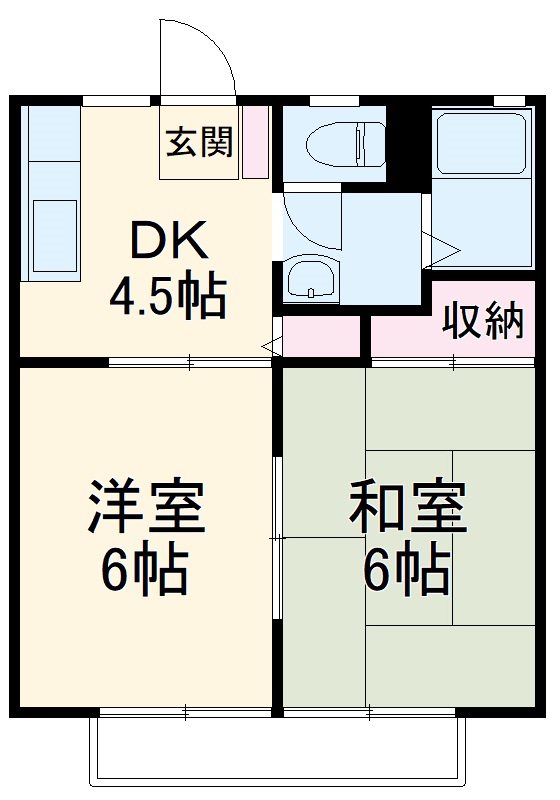 菊地ハイツCの間取り
