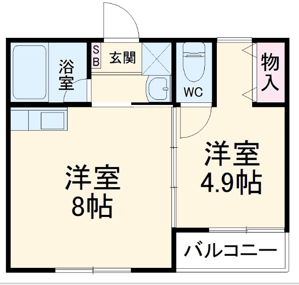 安武アパート駅東の間取り