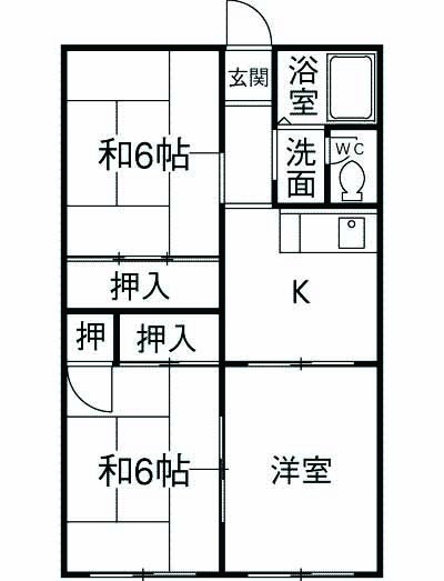 コスモハイツ2の間取り