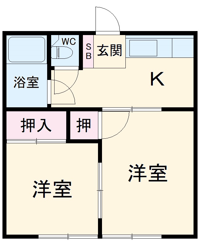 柳川ハイツの間取り