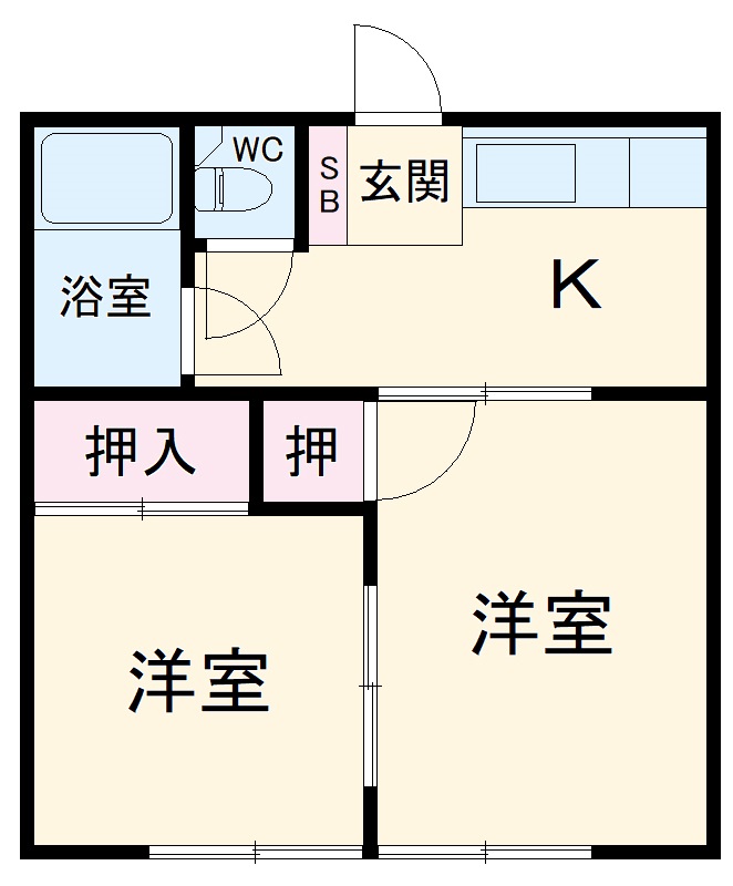 柳川ハイツの間取り