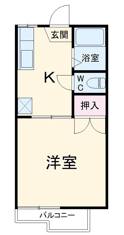 コーポくるみの間取り