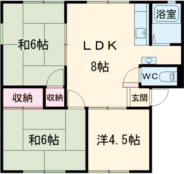 松本ハイツ E棟の間取り