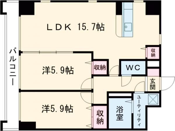 ソレイユ御蔵町の間取り