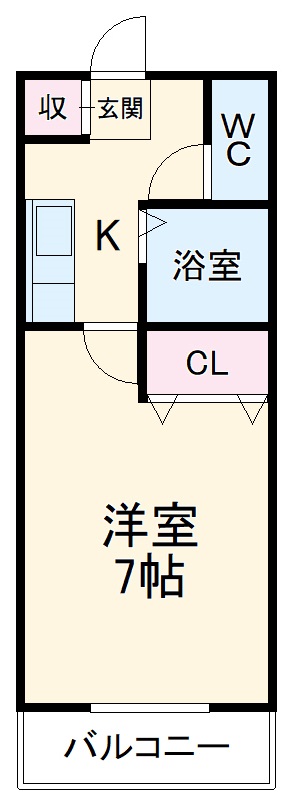 コーポ・フォーレスト清原Aの間取り