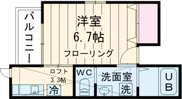 ヴィクトワール奥沢・202号室の間取り