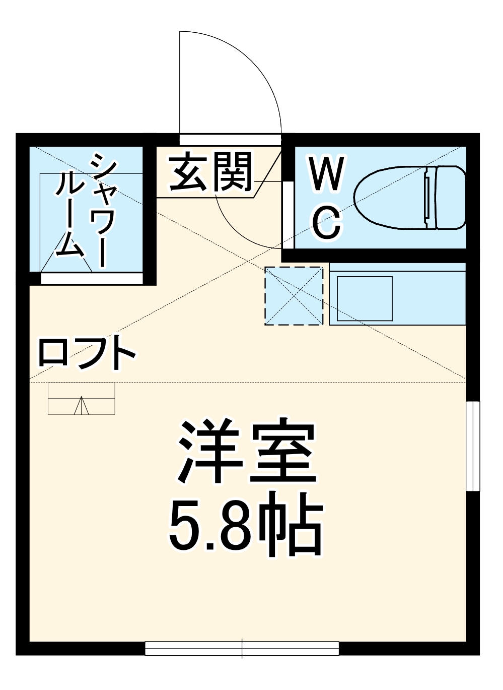 ユナイト中野島アルバトロスの間取り