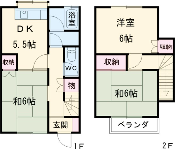 日比野ハイツCの間取り