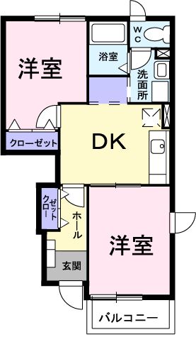 サンシャインAの間取り