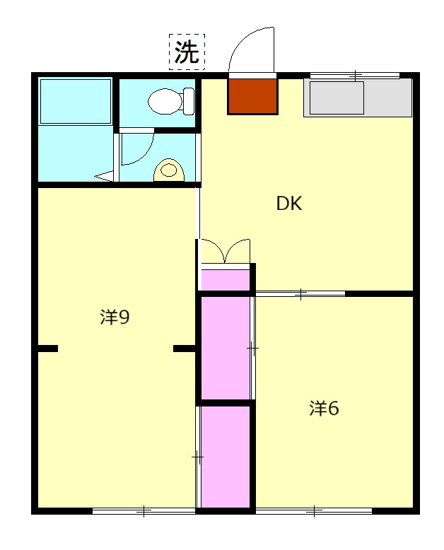 山室ハイツAの間取り