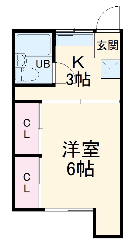 Ｋハイツ１号棟の間取り