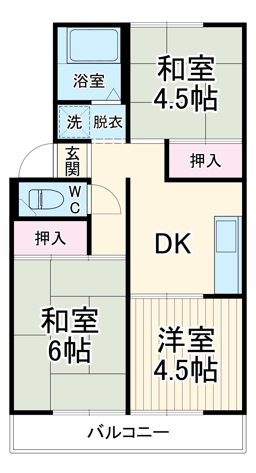 プレジュール美咲の間取り