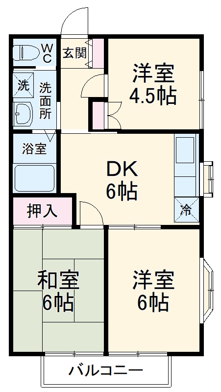 ハイツクリフサイドの間取り