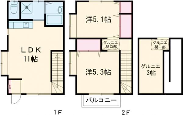 第5松風コーポの間取り